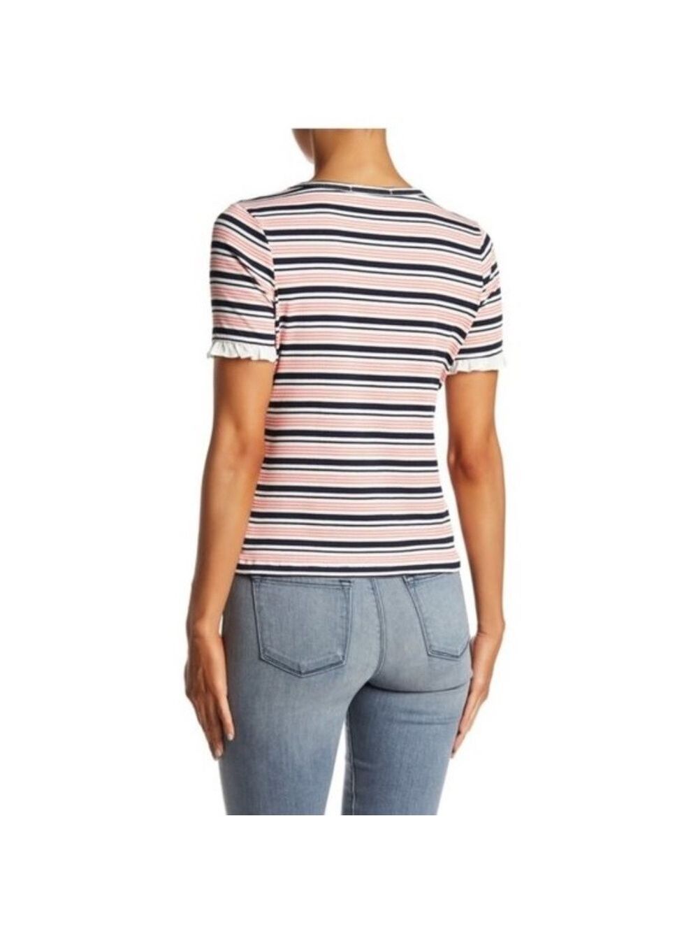 Ro & De Ribbed Mini Ruffle Tee - Picture 2 of 5